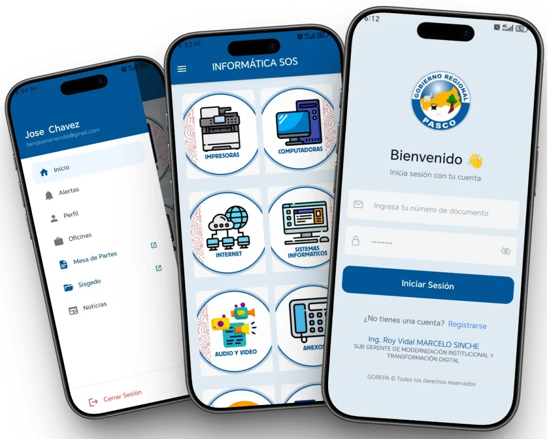 Gorepa Móvil, app del Gobierno Regional de Pasco